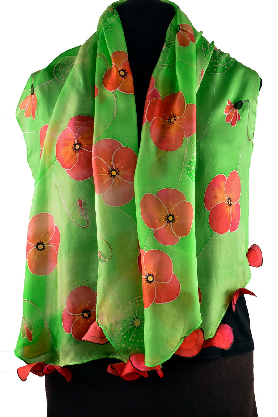 5-Foulard-verde-con-amapolas